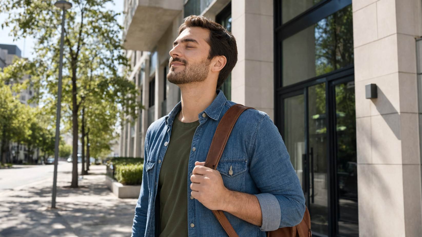 Пациент завершает психологическую помощь по программе Day Top и наслаждается свежим воздухом